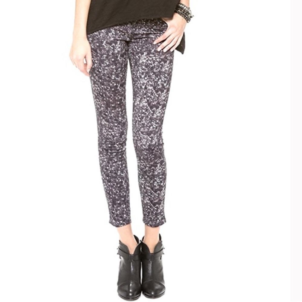 PAIGE Grey Sequin Verdugo Ankle Skinny Jeans 26 2